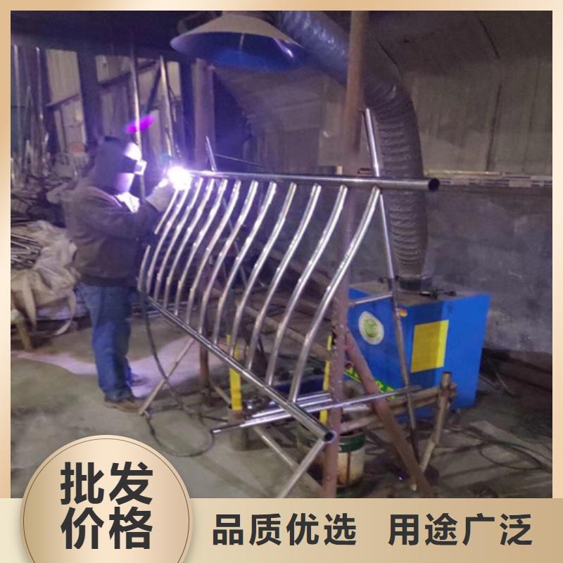 【河道护栏】金属梁柱式防撞栏杆价格有优势