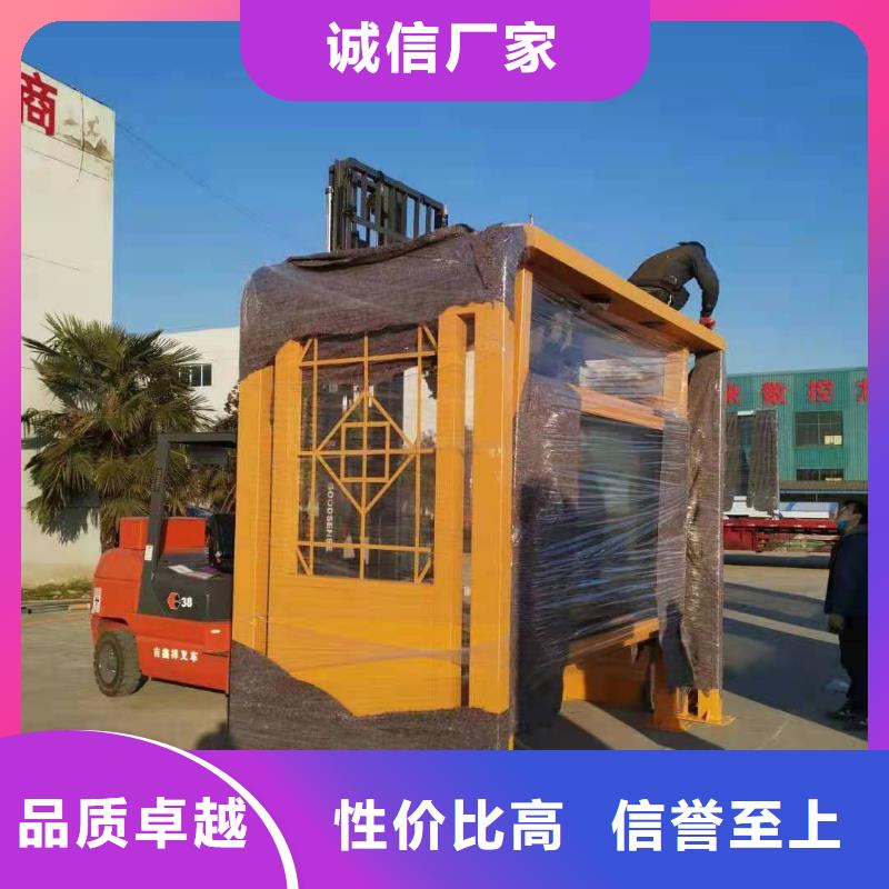 公交巴士候车亭来厂考察